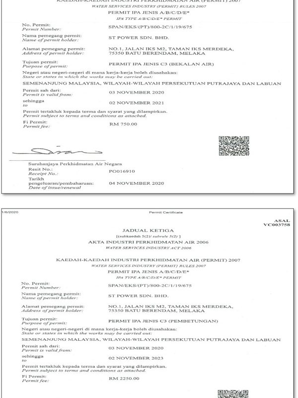 Permit C3- Suruhanjaya Perkhidmatan Air Negara